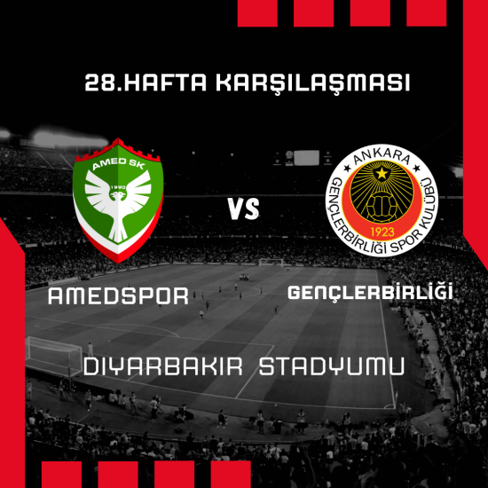 28. Hafta Amedspor - Gençlerbirliği Maçı